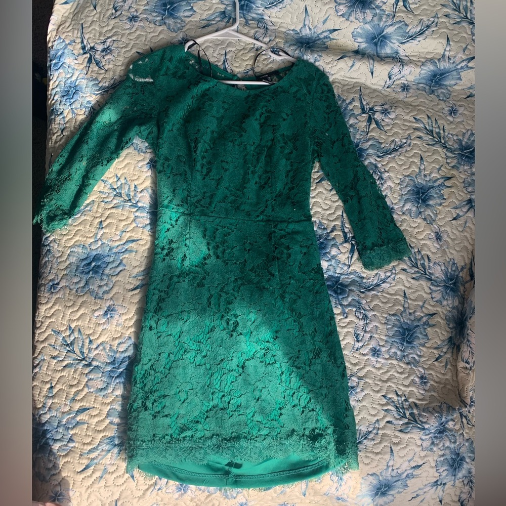 Love Culture Emerald Green Lace Dress M